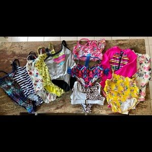 Girls Bathing Suit Lot 7/8 /10